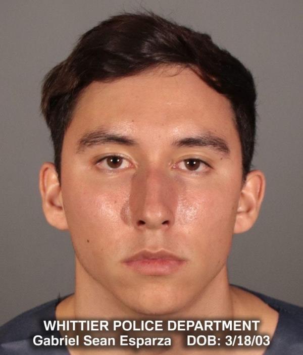 Whittier cops arrested 20-year-old Gabriel Esparza