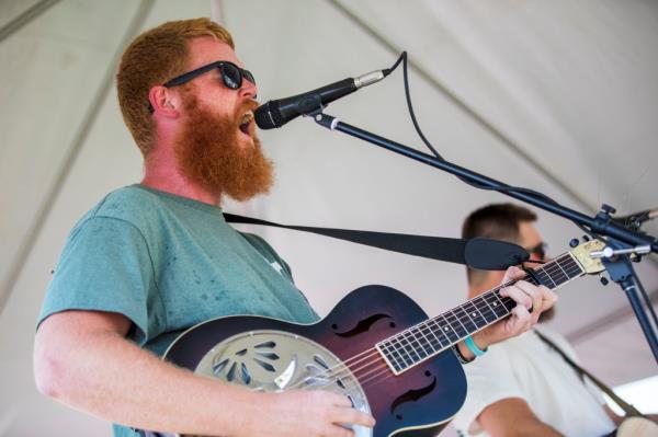 Oliver Anthony performs at Eagle Creek Golf Club and Grill in Moyock, N.C., on Saturday, Aug. 19, 2023