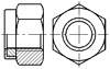 ISO  7040-1997 1型六角尼龙锁紧螺母  5、8、10级