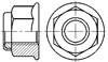 ISO  7043-2012 六角法兰尼龙锁紧螺母 A级和B级