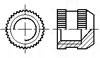 DIN  16903-1991 Q型滚花通孔中间带槽镶入螺母 封闭型