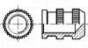 DIN  16903-1991 T型滚花通孔中间带槽多台阶镶入螺母 封闭型