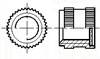 DIN  16903-1991 H型滚花通孔中间带槽台阶镶入螺母 带密封垫
