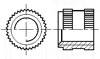 DIN  16903-1991 D型滚花通孔中间带槽台阶镶入螺母
