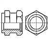 DIN  16903-1991 G型六角通孔中间带槽台阶镶入螺母 带密封垫圈