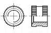 DIN  16903-1991 B型滚花通孔中间带槽镶入螺母