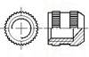 DIN  16903-1991 S型滚花通孔中间带槽台阶镶入螺母 封闭型